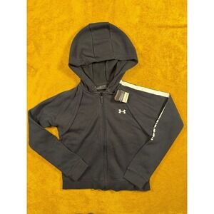 Under Armour Womens Zip Up Hoodie XS TP ECH Navy Blue Athletic Comfort